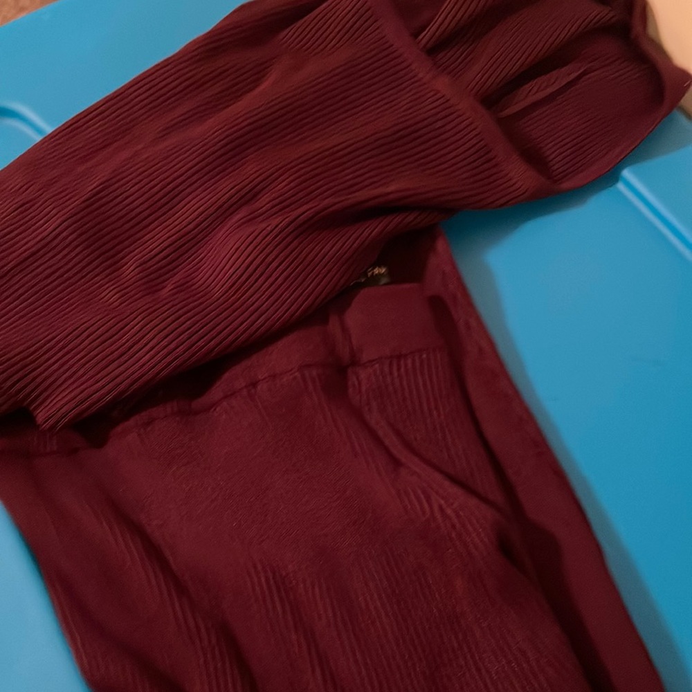 Maroonish sweater outfit pants and shirt Authentic new never worn 1x